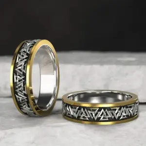 Bague Viking à nœud nordique pour hommes, bracelet Valknut en argent Sterling 925 avec Design celtique Interlace, bijoux symboliques nordiques anciens