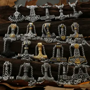 Marteau de Thor Viking Original en acier inoxydable, plusieurs Styles, collier unisexe dominateur, pendentif, cadeau pour petit ami, vente en gros