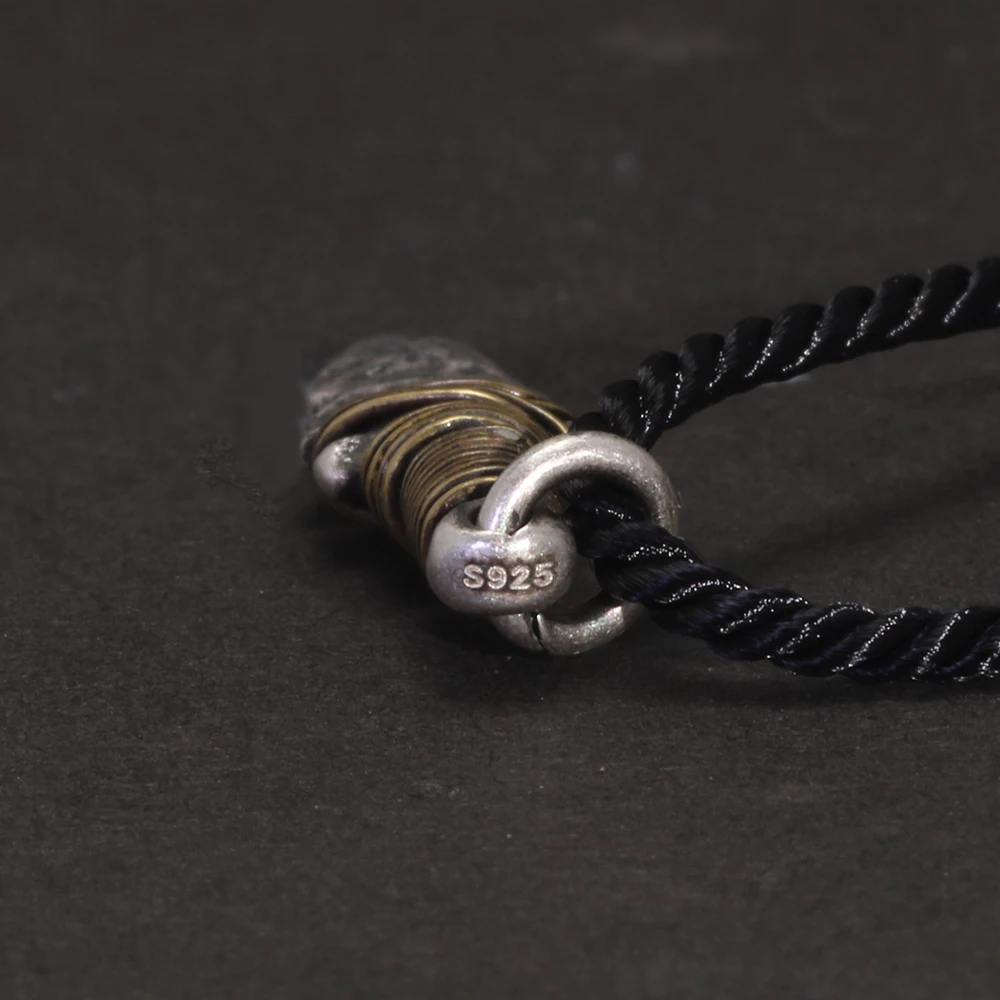 Pendentif de lance Viking en argent Sterling 925, pour hommes et femmes, fait à la main, fil de laiton enveloppé, accessoires de fabrication de bijoux – Image 3