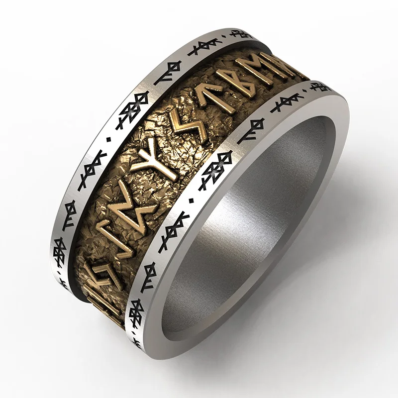 Bague en argent 925 avec Runes Viking nordiques, en cuivre soudé, à la mode, anneau d'index, bijoux – Image 6