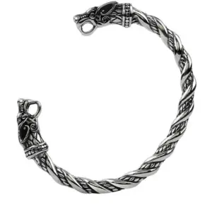 Bracelet Viking Wolf Fenrir pour hommes, alliage réglable, torc scandinave nordique, bijoux cadeaux d'anniversaire, mari, petit ami, meilleurs amis