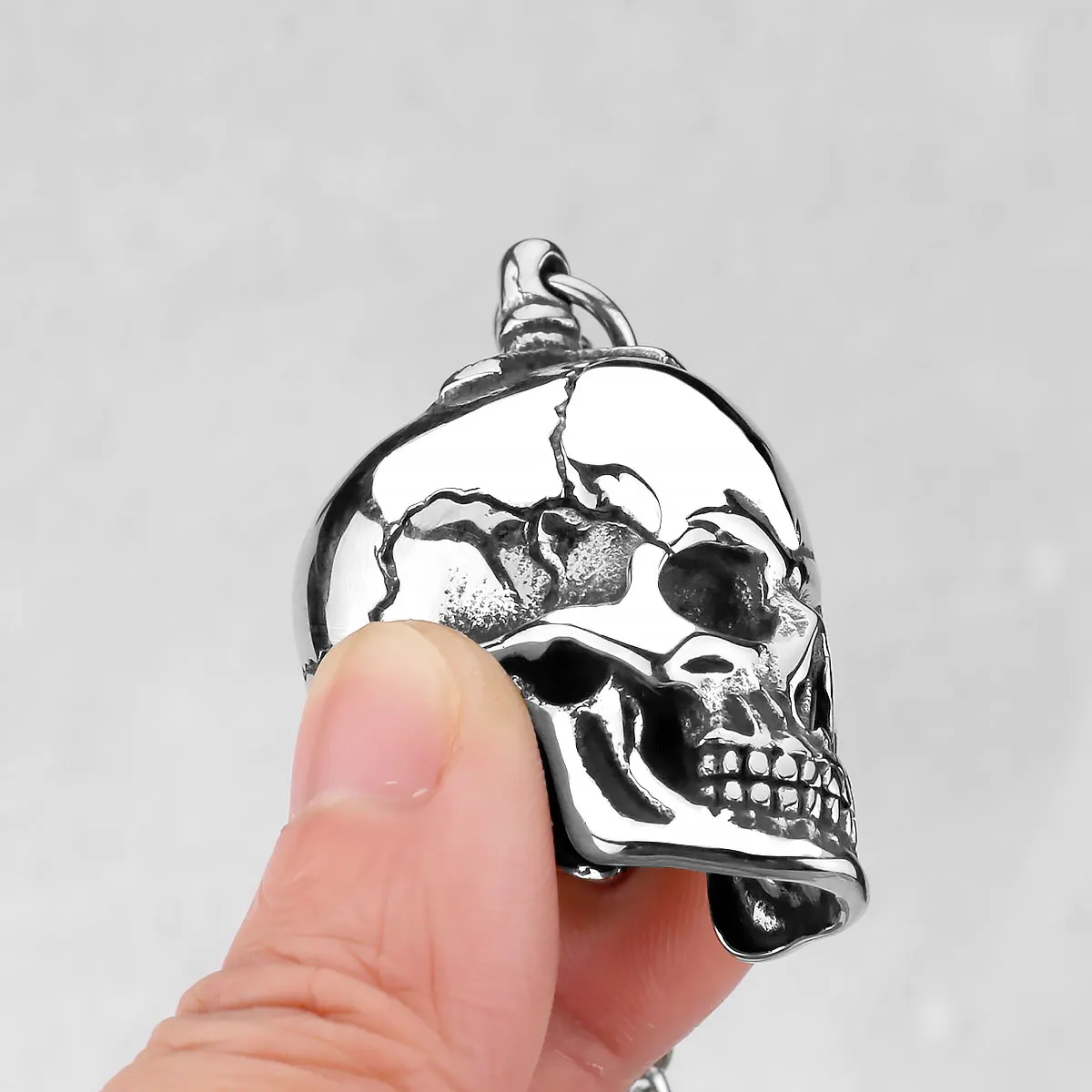 Collier Viking squelette en acier inoxydable pour hommes, Boutique créative, mode nordique rétro, Odin Valknut, pendentif, bijoux pour adolescents – Image 5