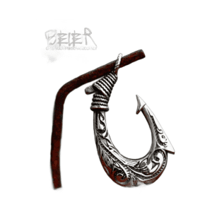 Collier Viking hameçon acier inoxydable pour homme
