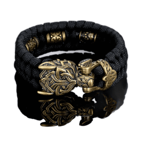 Bracelet loup runes nordiques paracorde