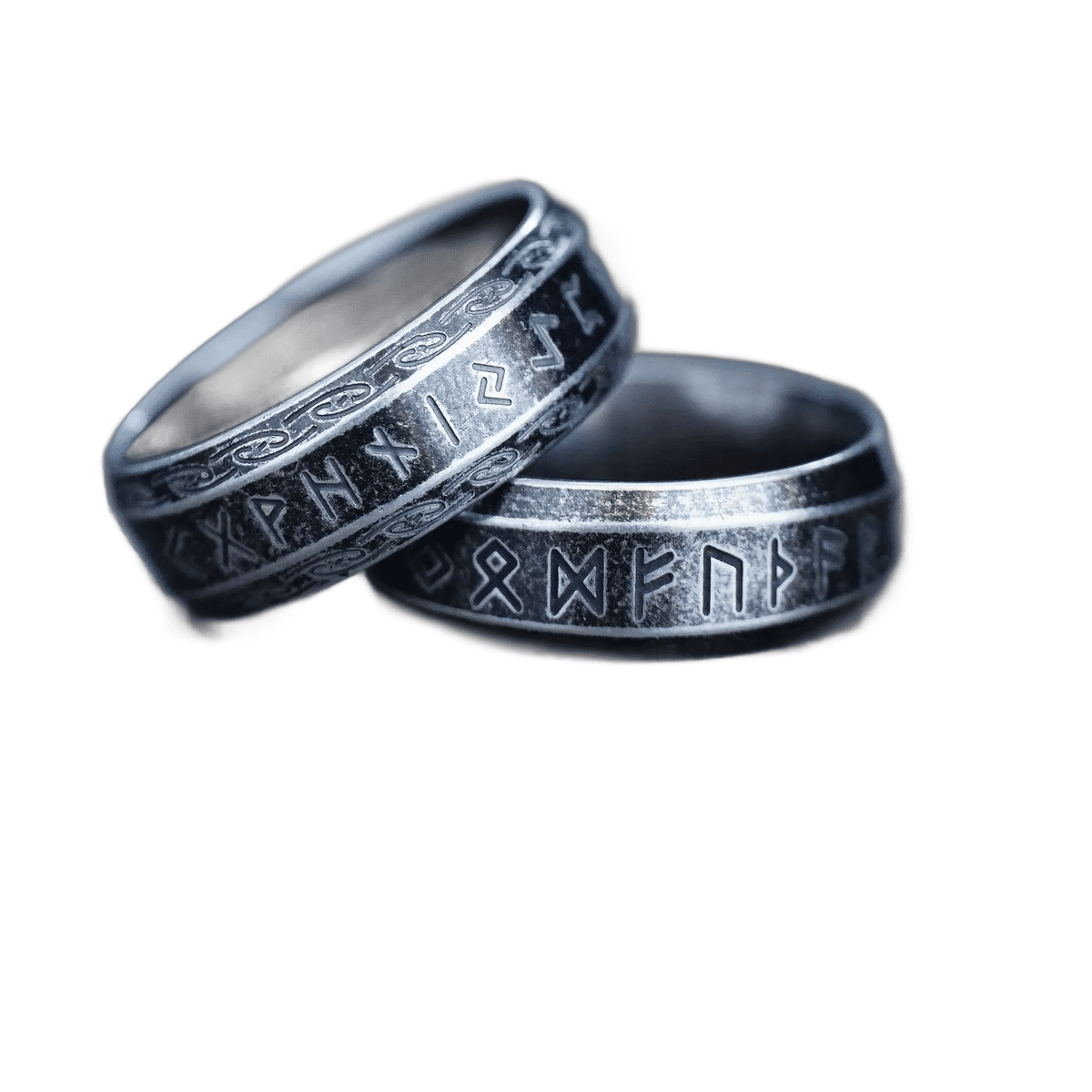 Bague rune viking acier inoxydable