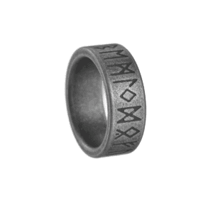 Bague rune Odin acier inoxydable homme