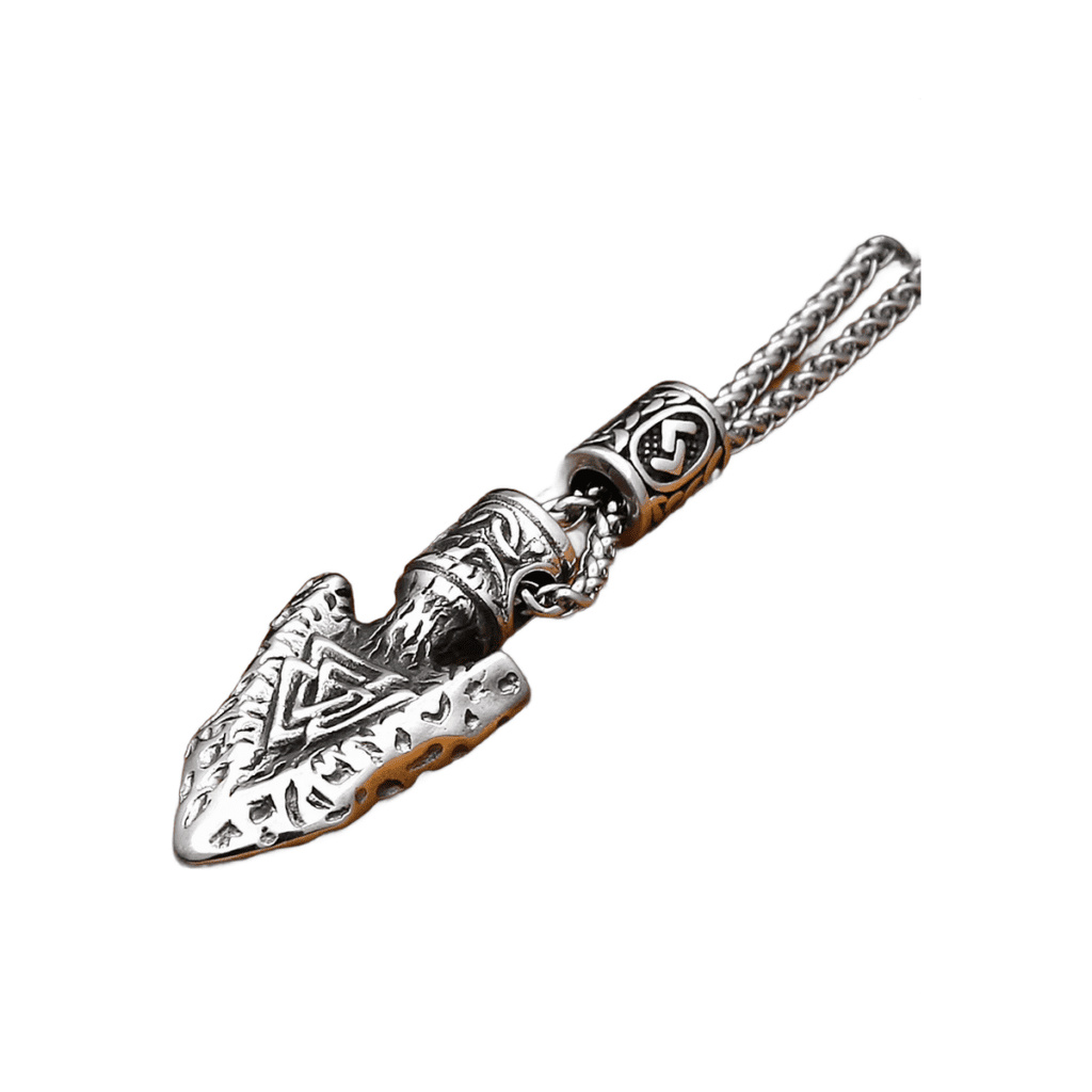 Pendentif viking flèche acier inoxydable