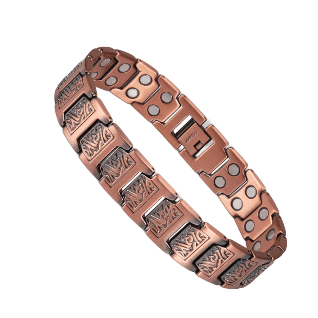 Bracelet viking magnétique en cuivre large