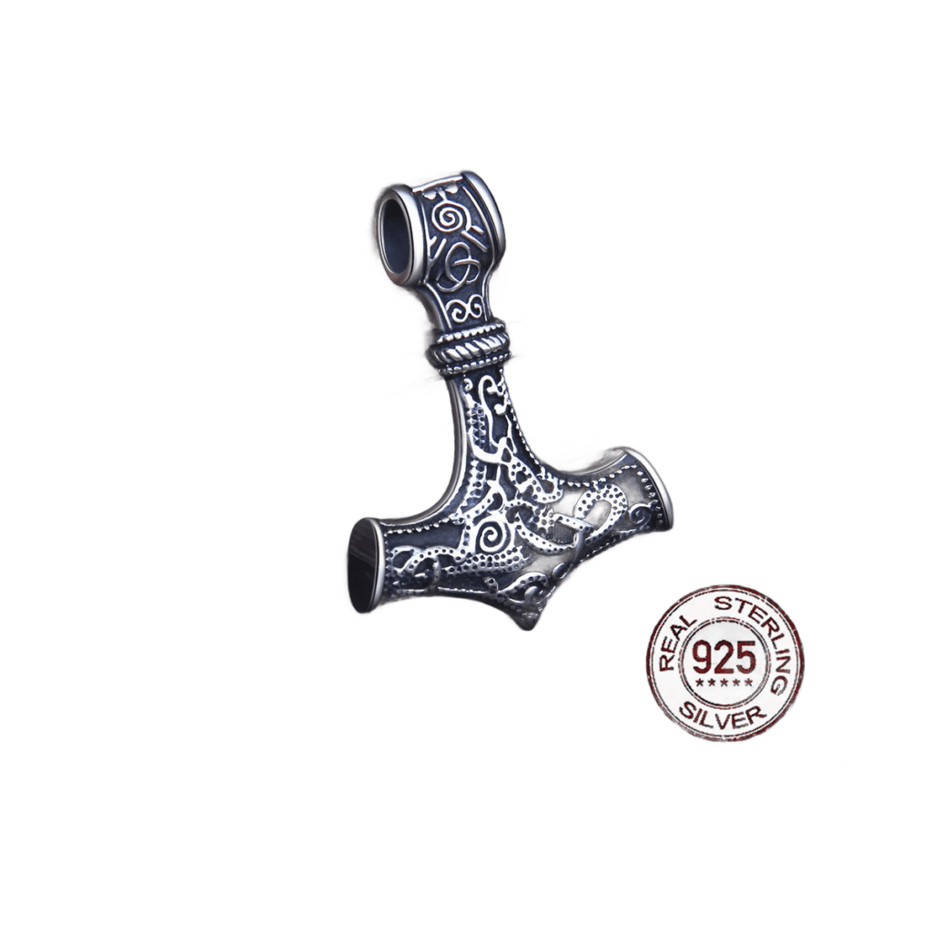 Collier Argent 925 Marteau Thor Viking