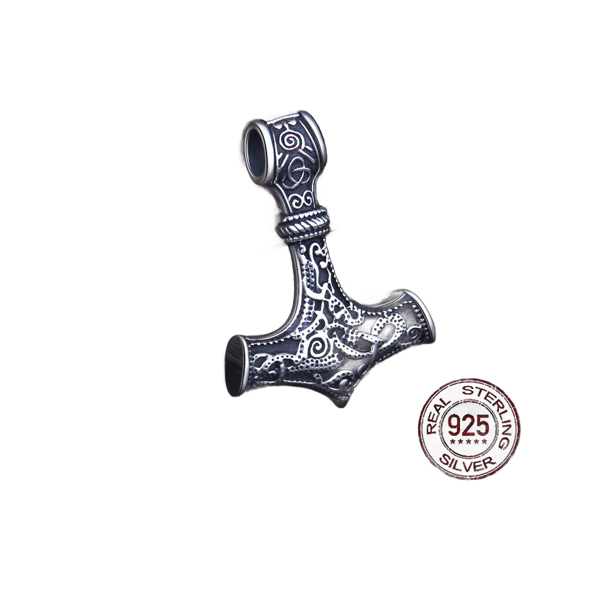 Collier Argent 925 Marteau Thor Viking