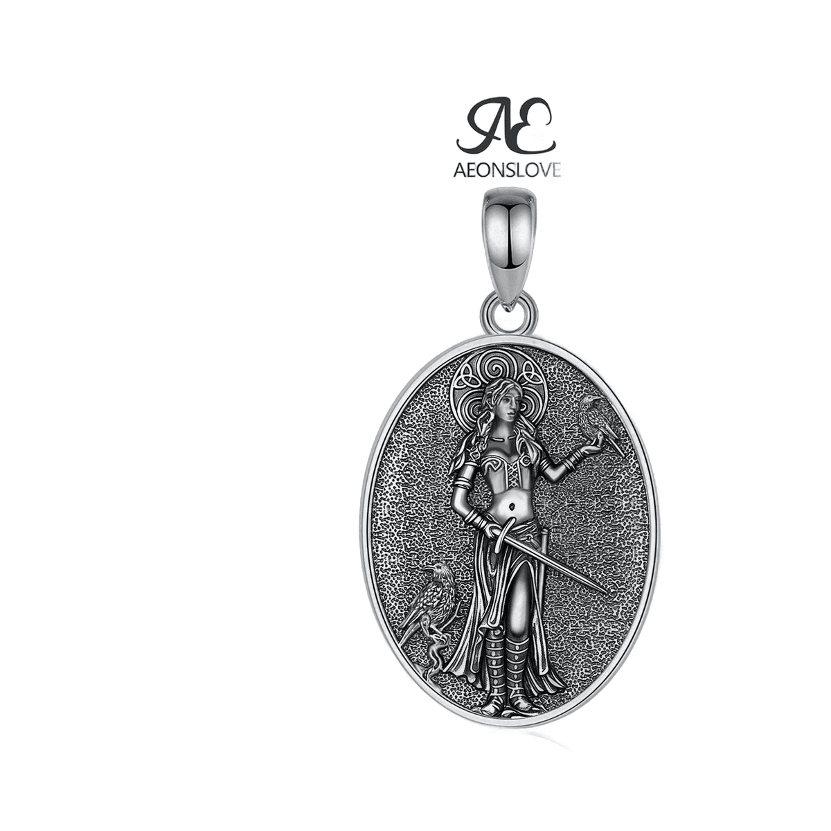 Collier Viking Morrigan triple spirale argent 925 – Image 3
