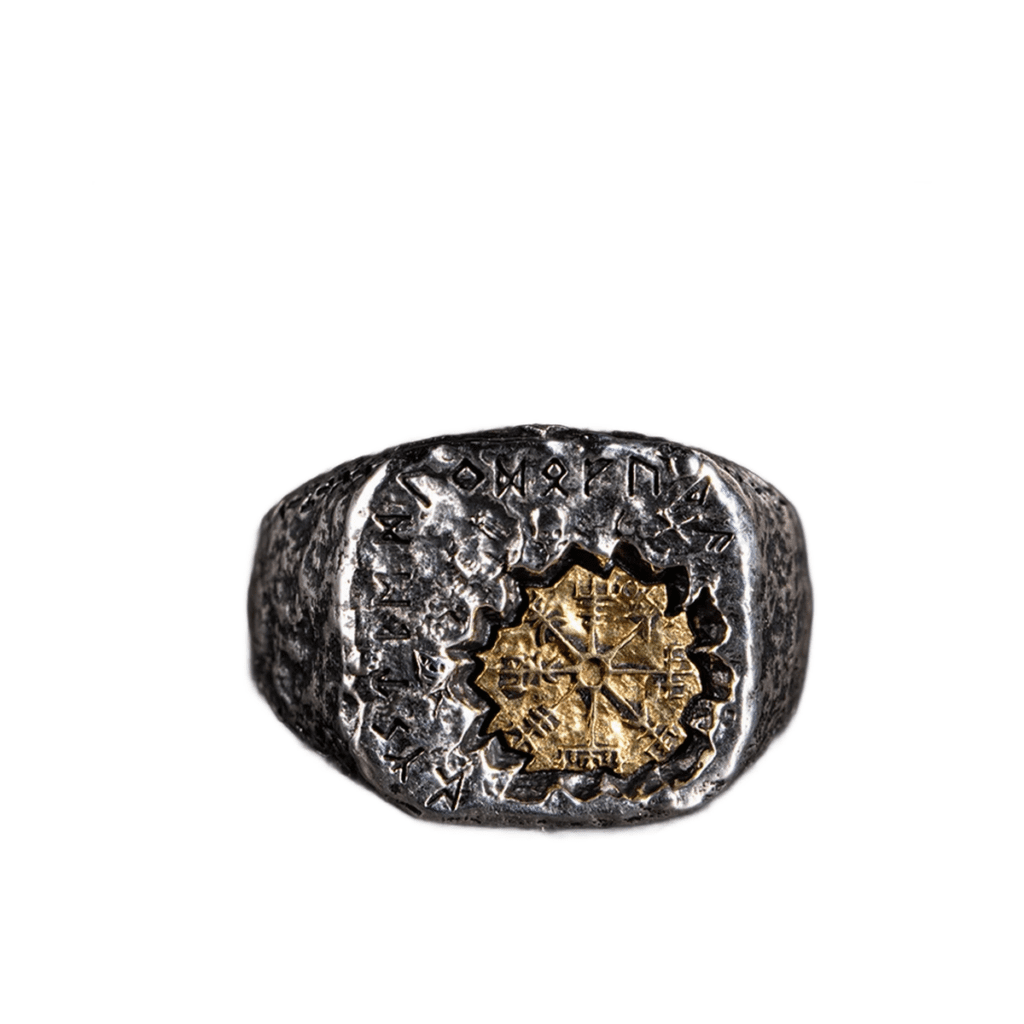 Bague Vegvisir Viking en argent Sterling