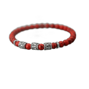 Bracelet Viking Howlite Lave Oeil de Tigre 6mm