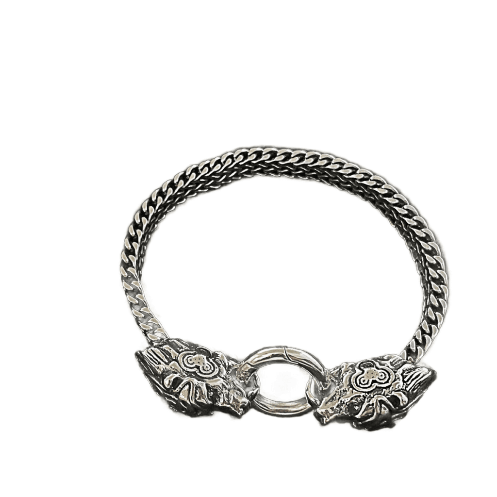 Bracelet viking runes acier inoxydable