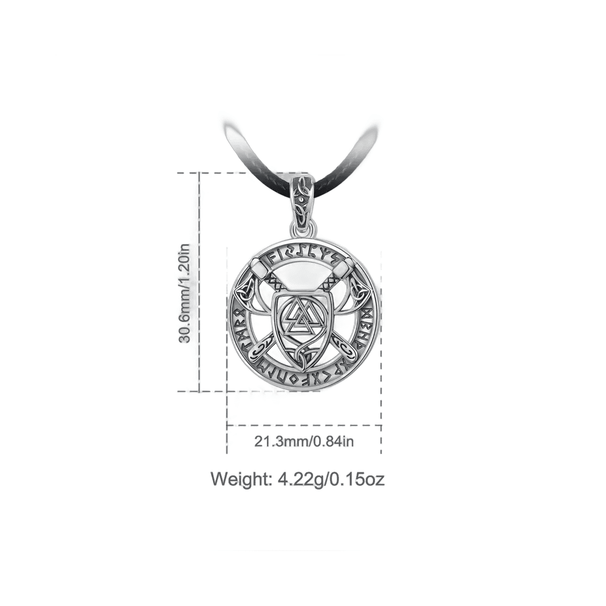Collier Viking Argent 925 Pendentif Rune Hache – Image 5