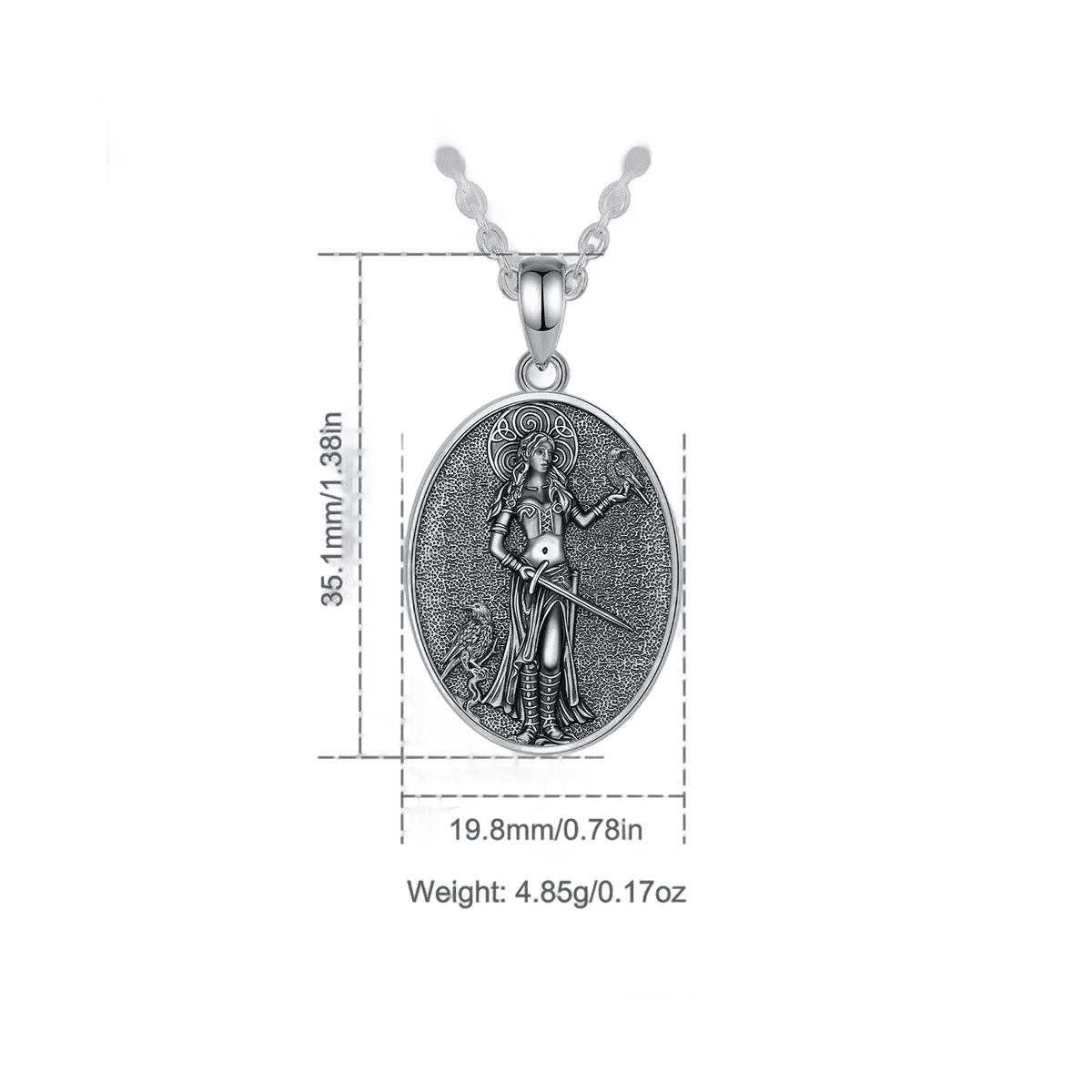 Collier Viking Morrigan triple spirale argent 925 – Image 2