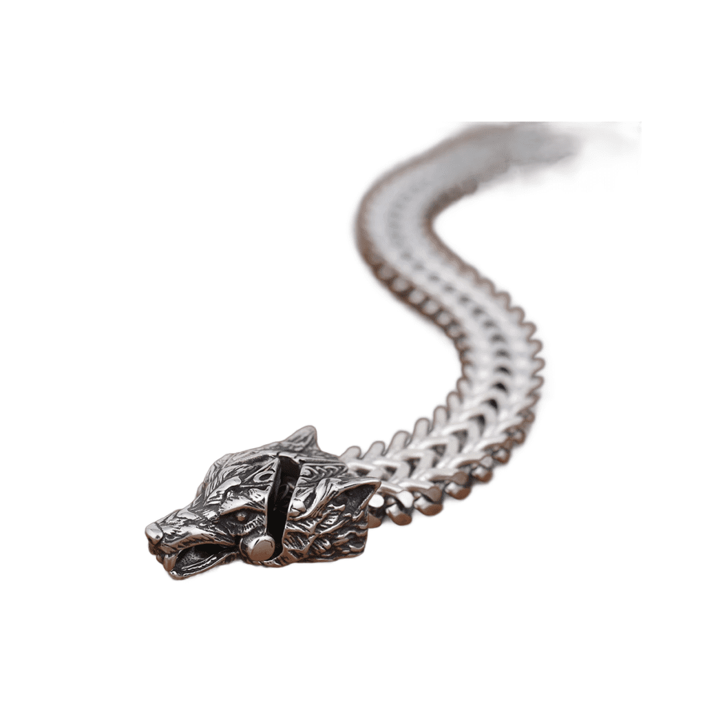 Bracelet Loup Viking Acier Inoxydable