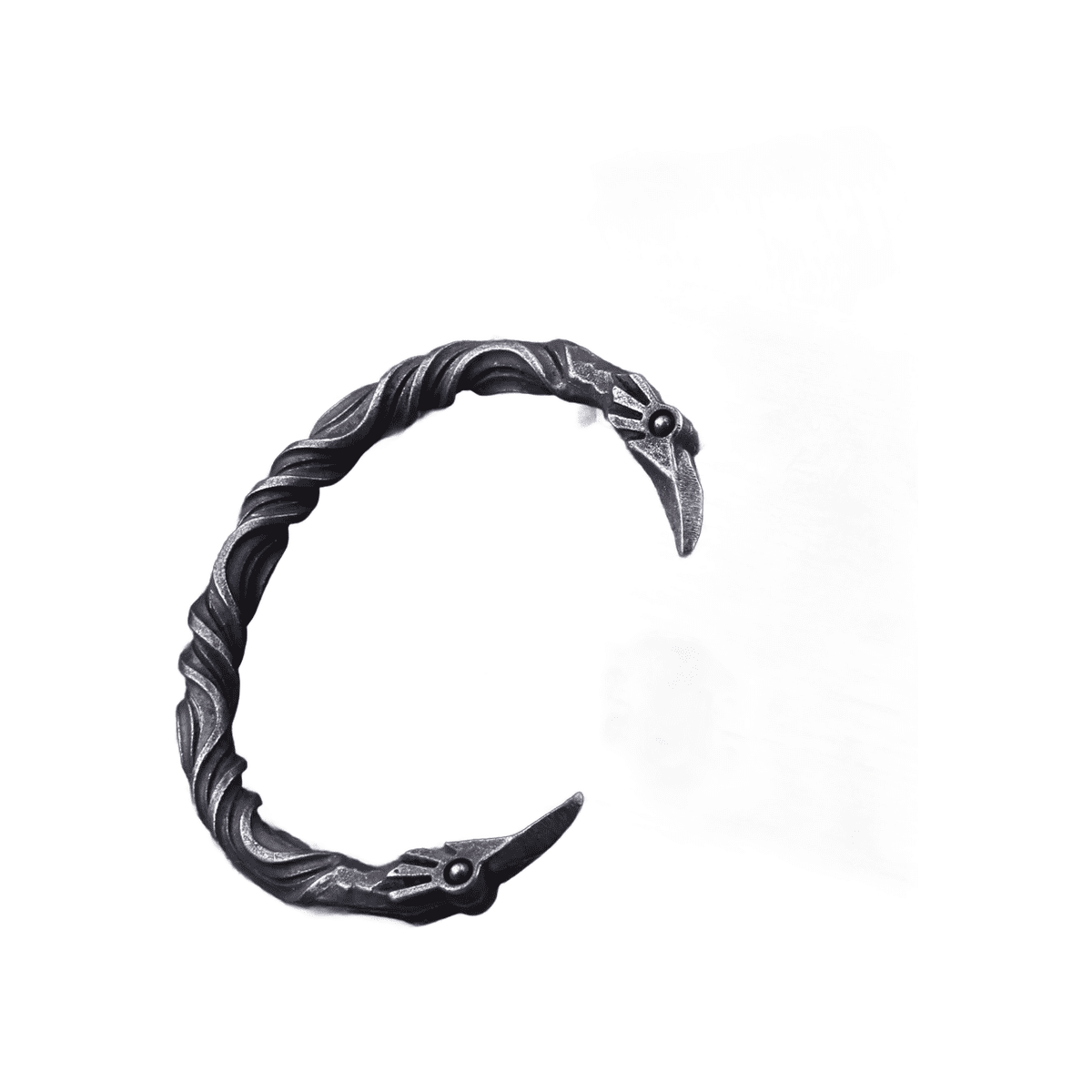Bracelet homme viking corbeau acier