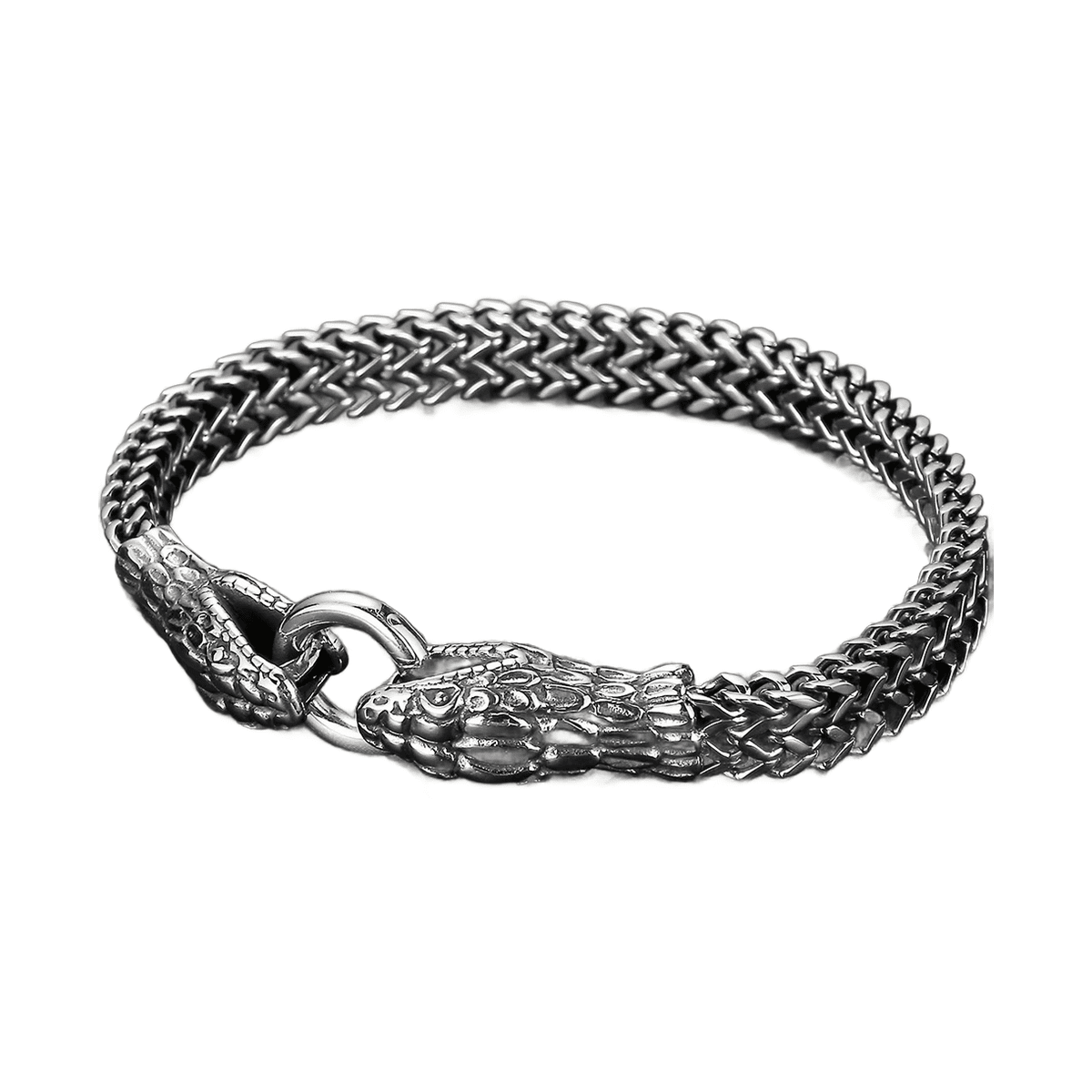 Bracelet homme acier serpent réglable – Image 5