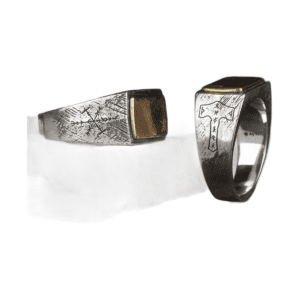 Bague Marteau Nordique Argent Cuivre
