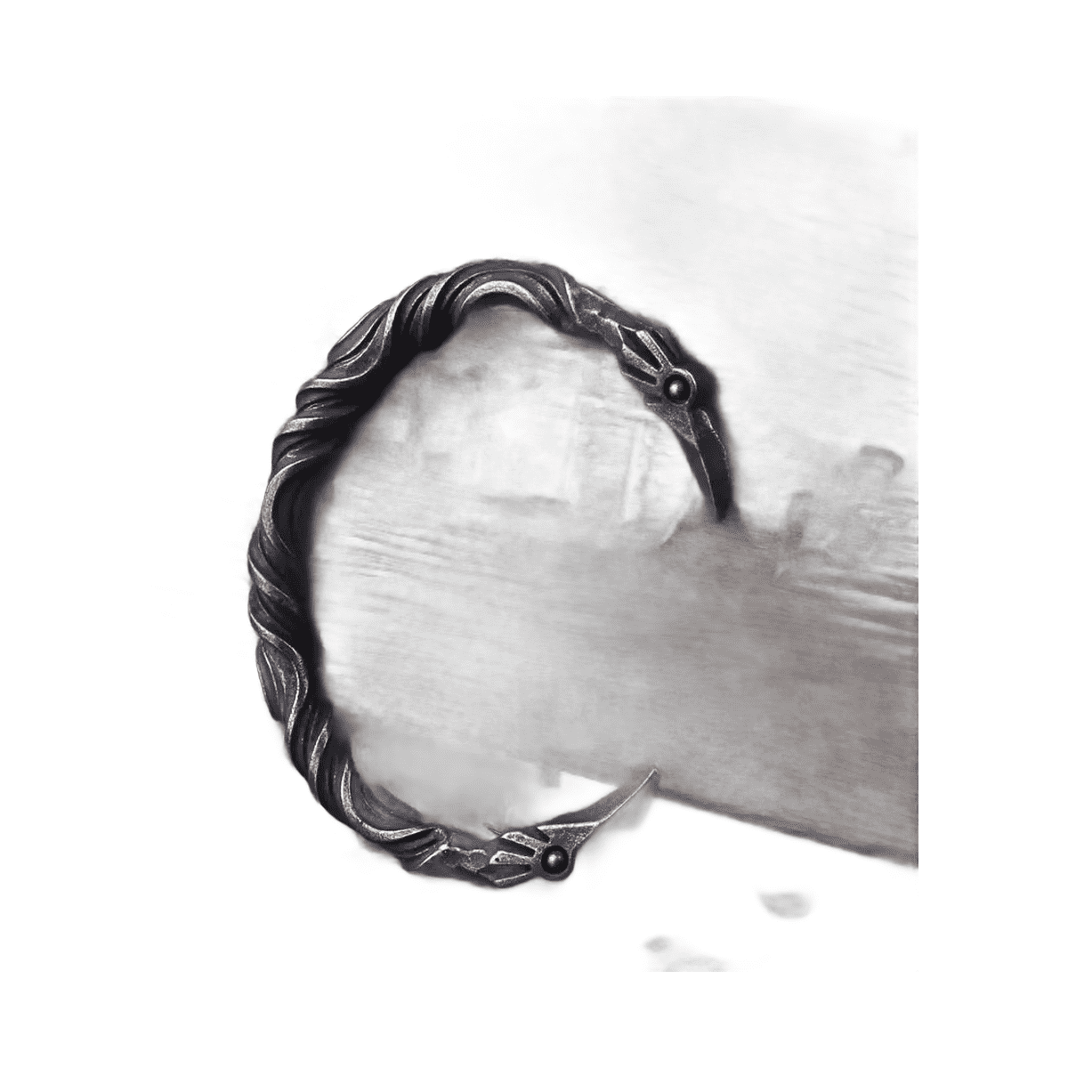 Bracelet homme viking corbeau acier – Image 4