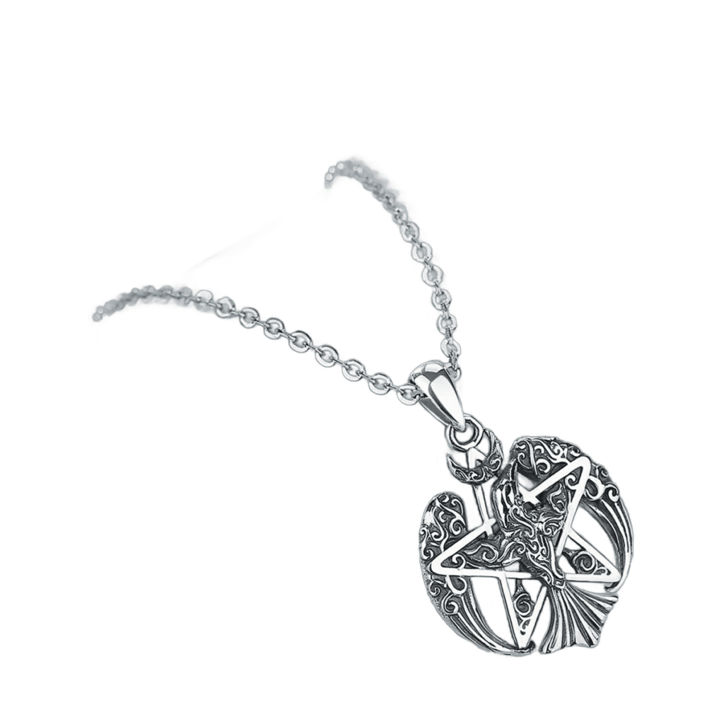 Collier pendentif argent pentagramme viking