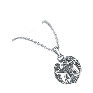 Collier pendentif argent pentagramme viking