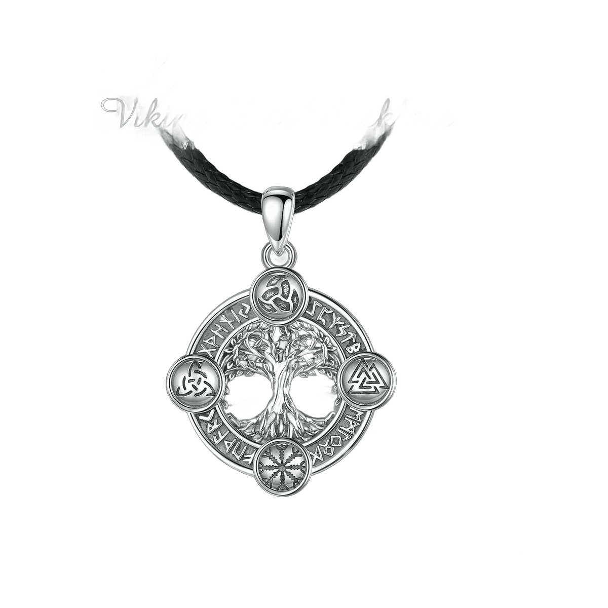 Collier Argent Yggdrasil Runes Nordiques – Image 4
