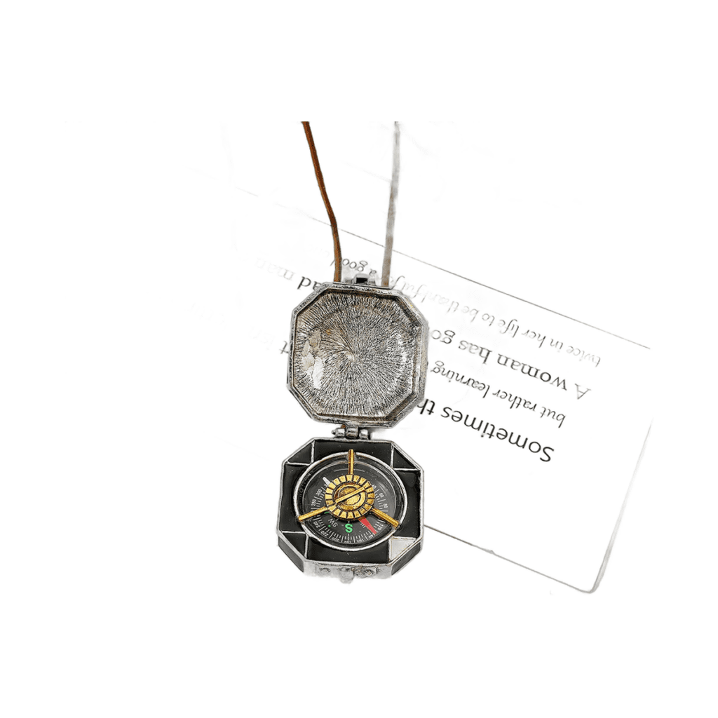 Pendentif boîte boussole viking unisexe