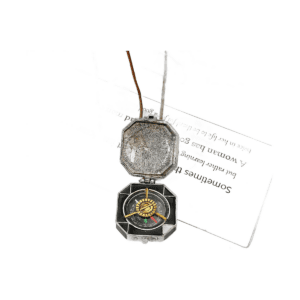Pendentif boîte boussole viking unisexe