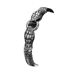 Bracelet homme acier serpent réglable