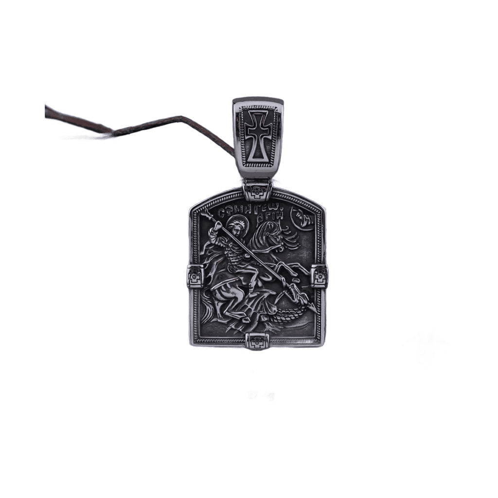 Collier pendentif croix viking acier