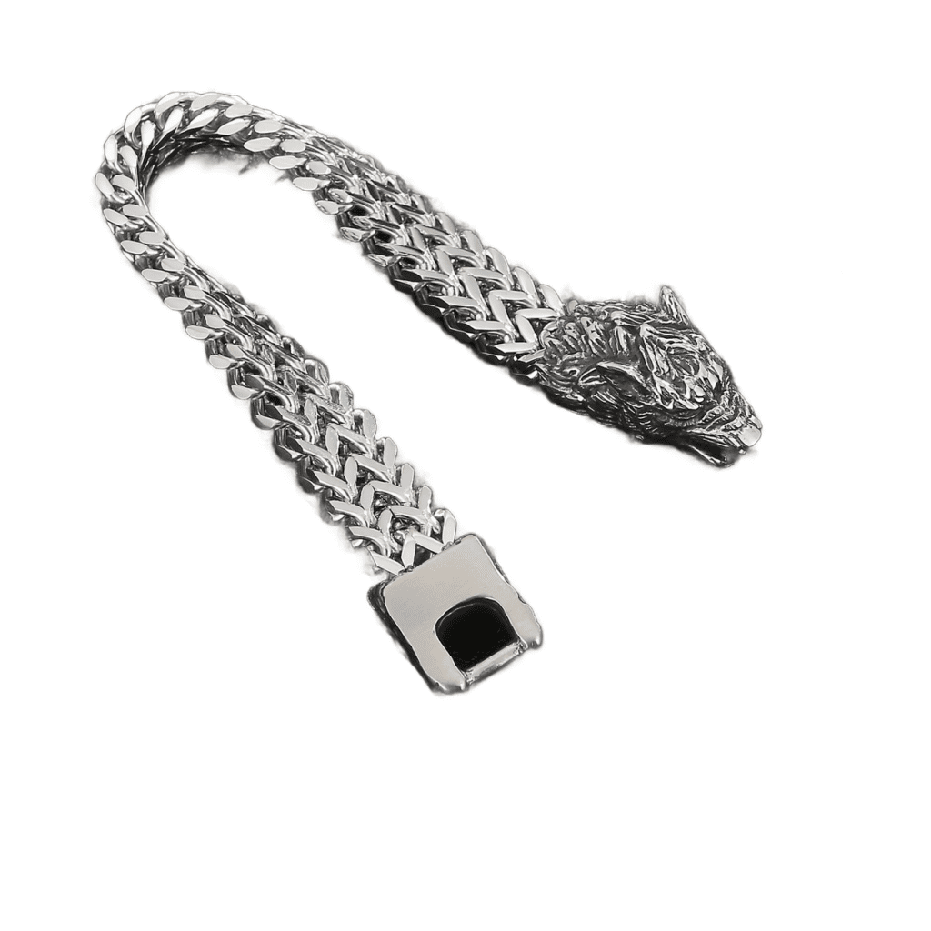 Bracelet Loup Viking Acier Inoxydable