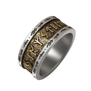 Bague viking en argent 925 avec runes