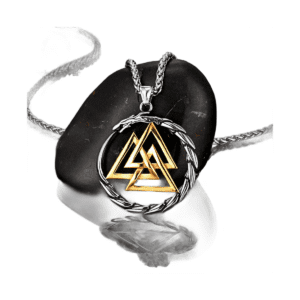 Collier viking dragon runes acier inoxydable