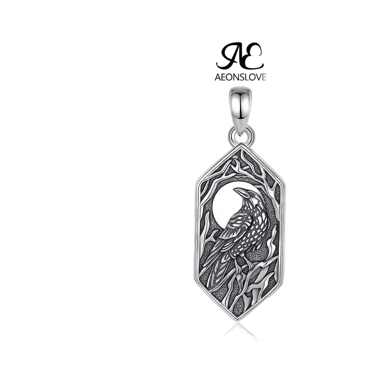 Collier corbeau viking argent sterling