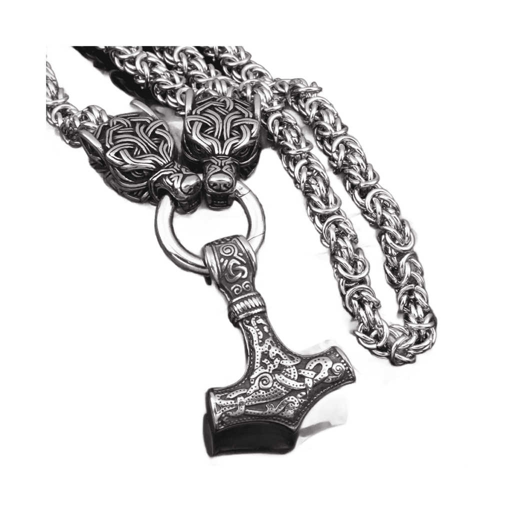 Collier amulette viking patte d'ours