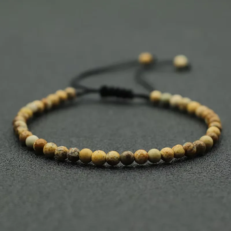 Bracelet Oeil de Tigre et Howlite 4mm Homme – Image 2
