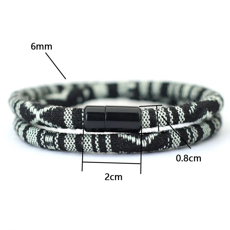 Bracelet Corde Magnétique Aventure Survie Homme Bohême – Image 4