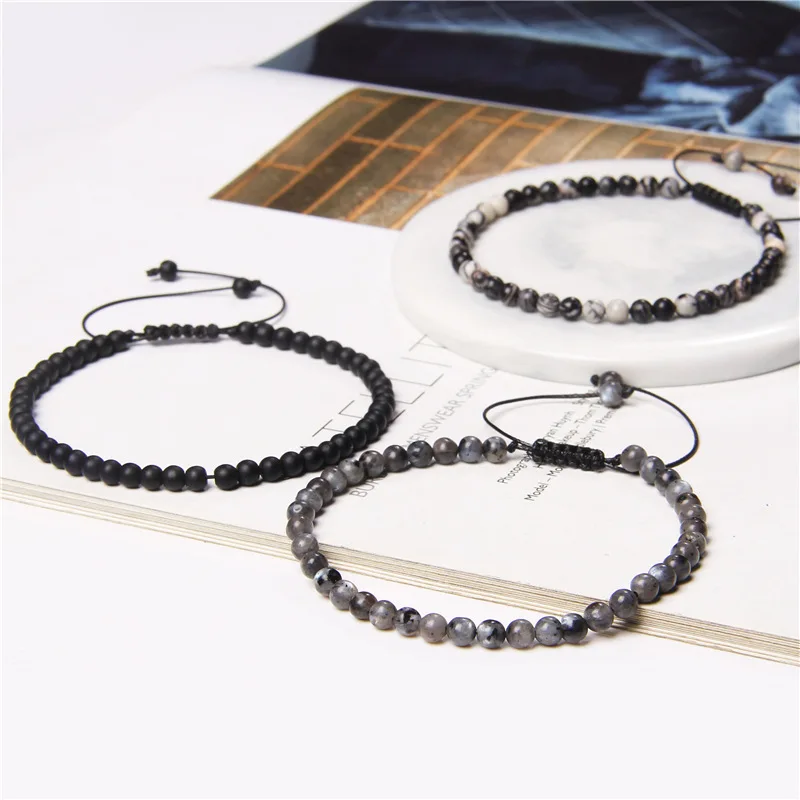 Bracelet Oeil de Tigre et Howlite 4mm Homme – Image 3