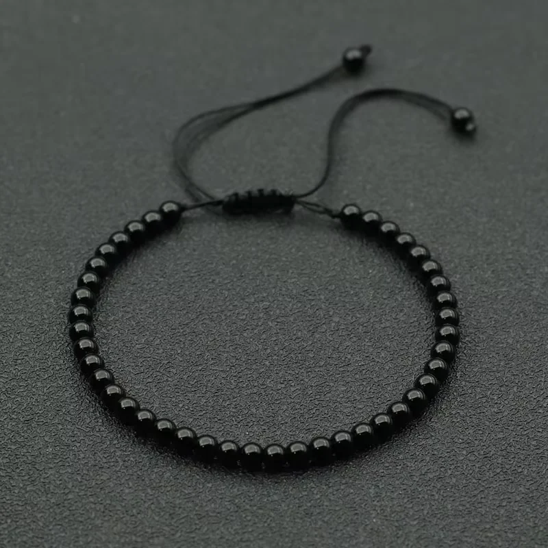 Bracelet Oeil de Tigre et Howlite 4mm Homme – Image 4