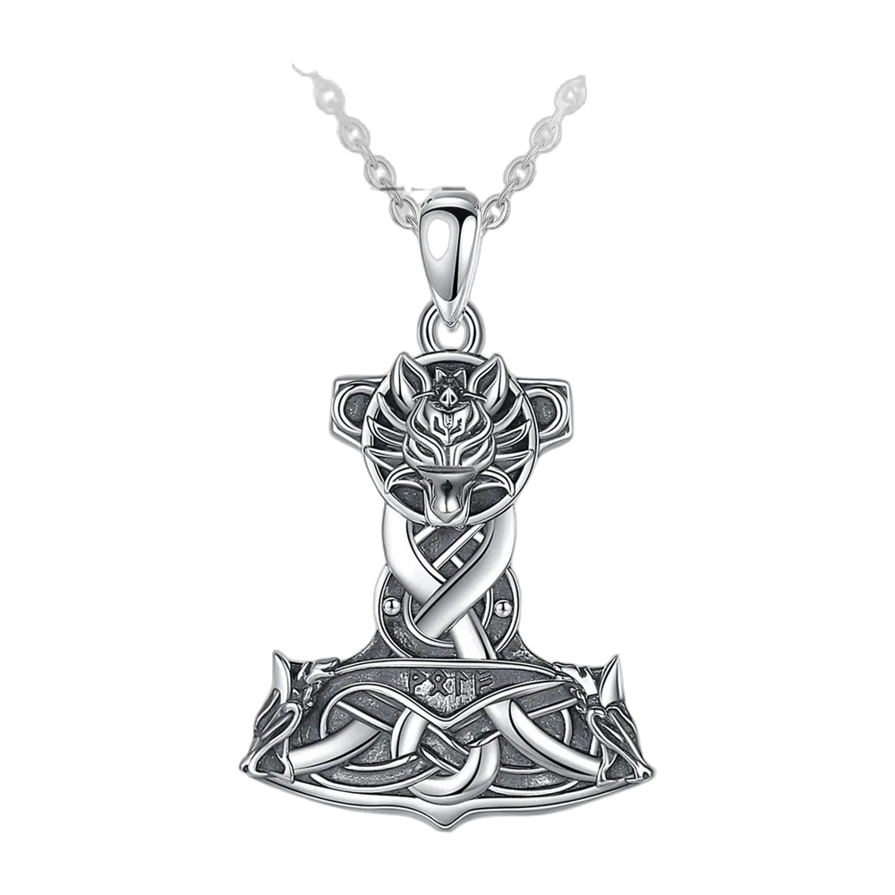 Collier Marteau Thor Argent 925 Nœud Celtique