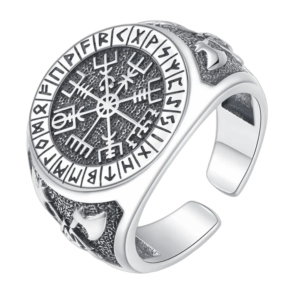 Bague Boussole Viking Argent Sterling 925