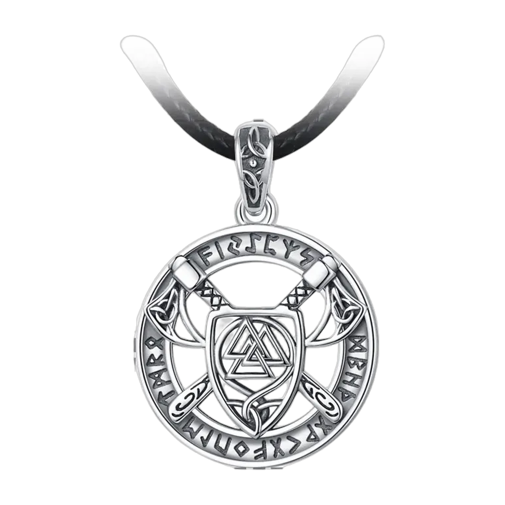 Collier Viking Argent 925 Pendentif Rune Hache