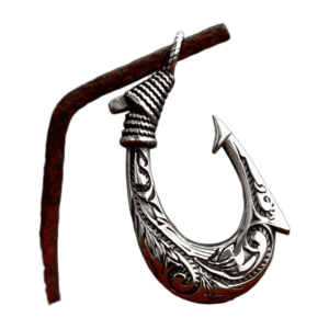 Collier Viking hameçon acier inoxydable pour homme
