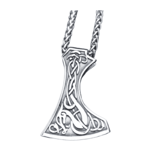 Collier pendentif hache viking acier inoxydable