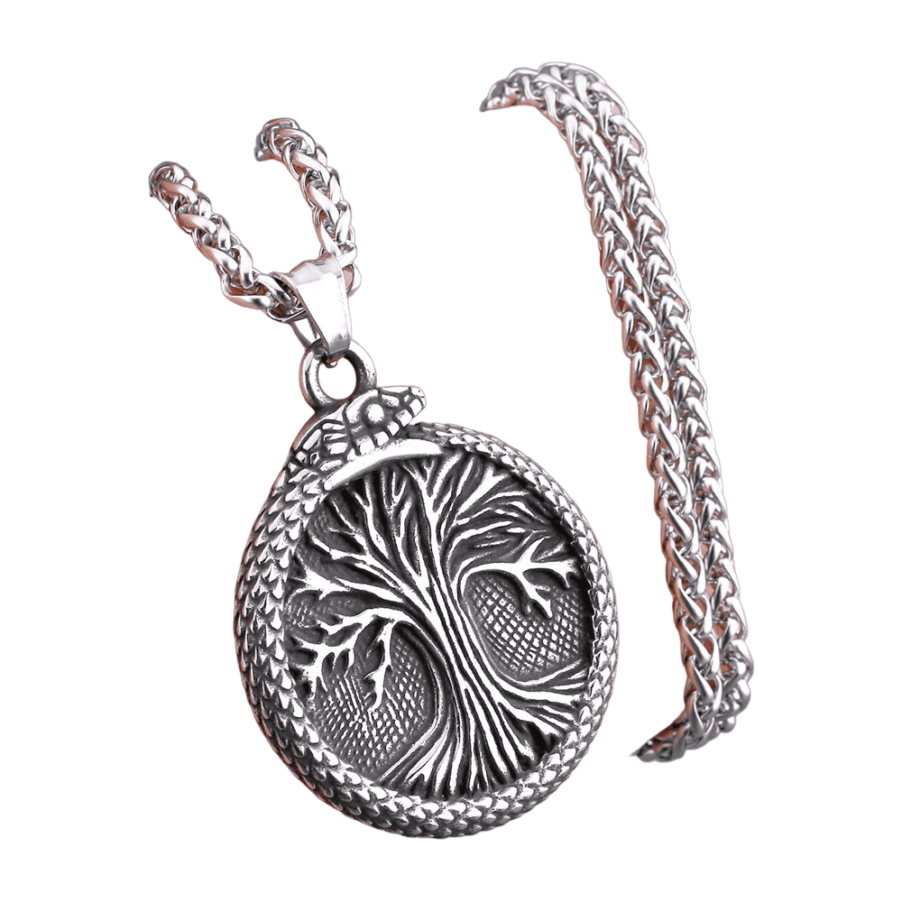 Collier viking arbre de vie acier – Image 3