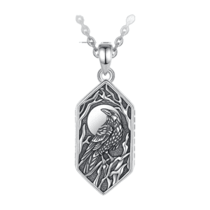 Collier corbeau viking argent sterling