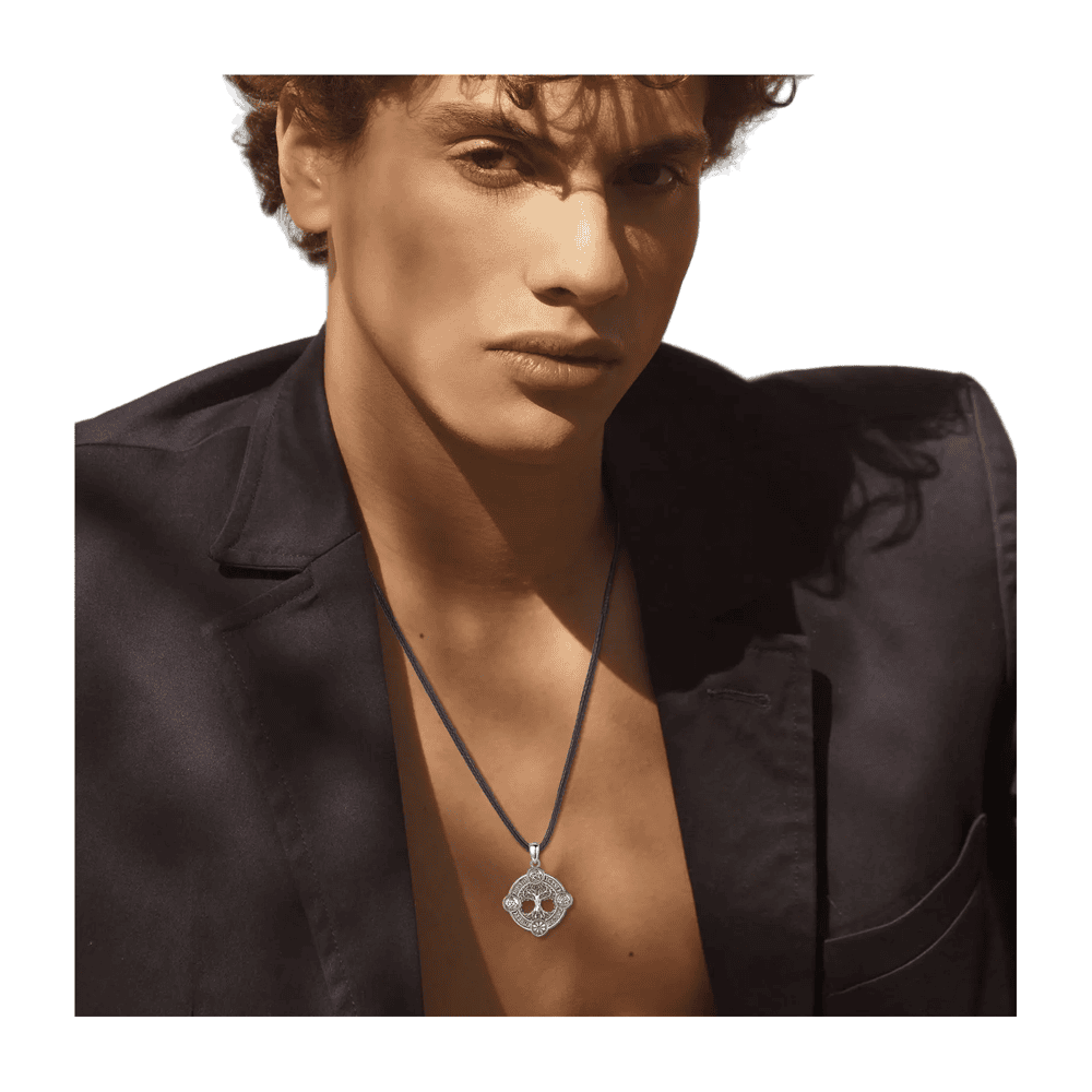 Collier Argent Yggdrasil Runes Nordiques – Image 5